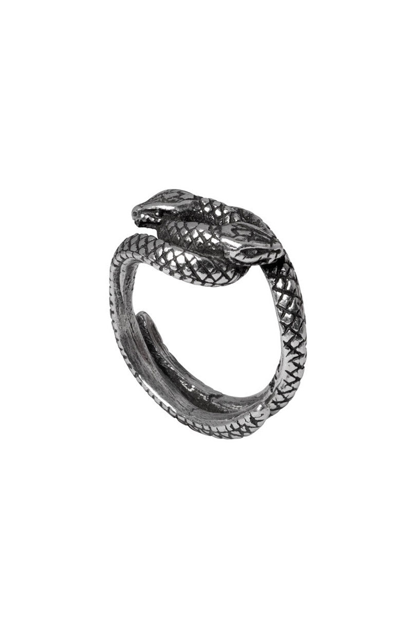 occult silver snake ring