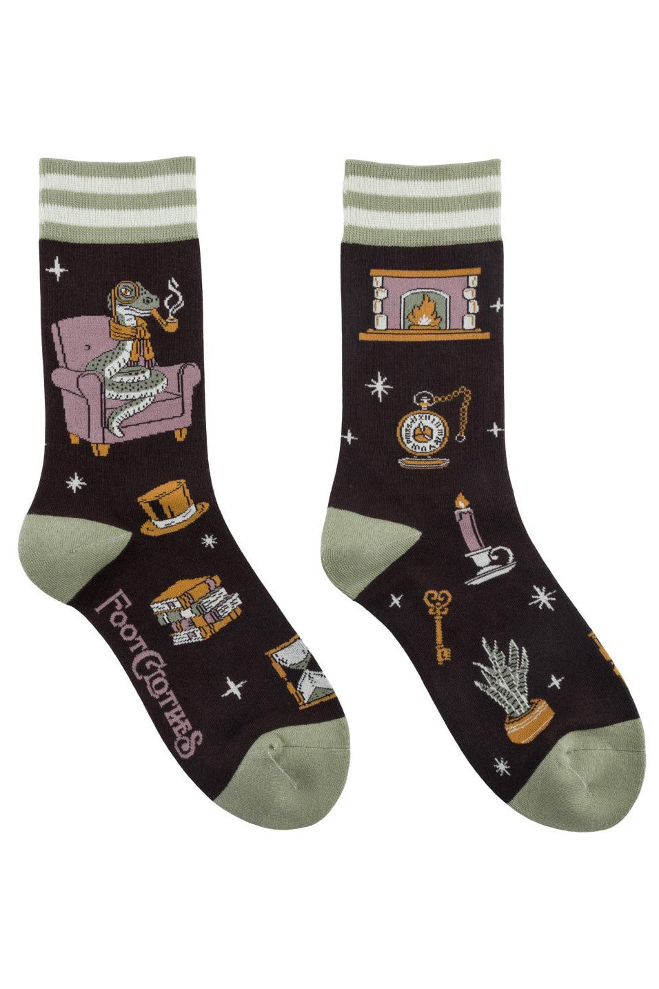 cozy autumn snake dark academia socks