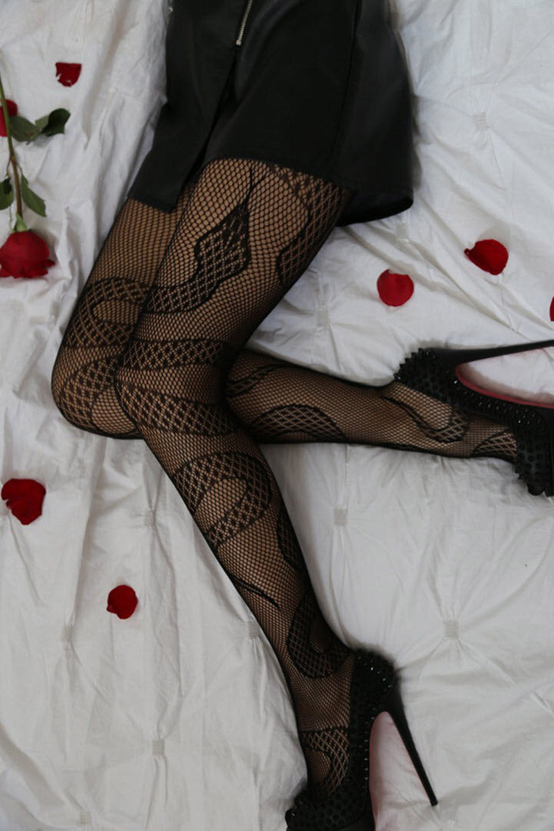 Snake net tights –