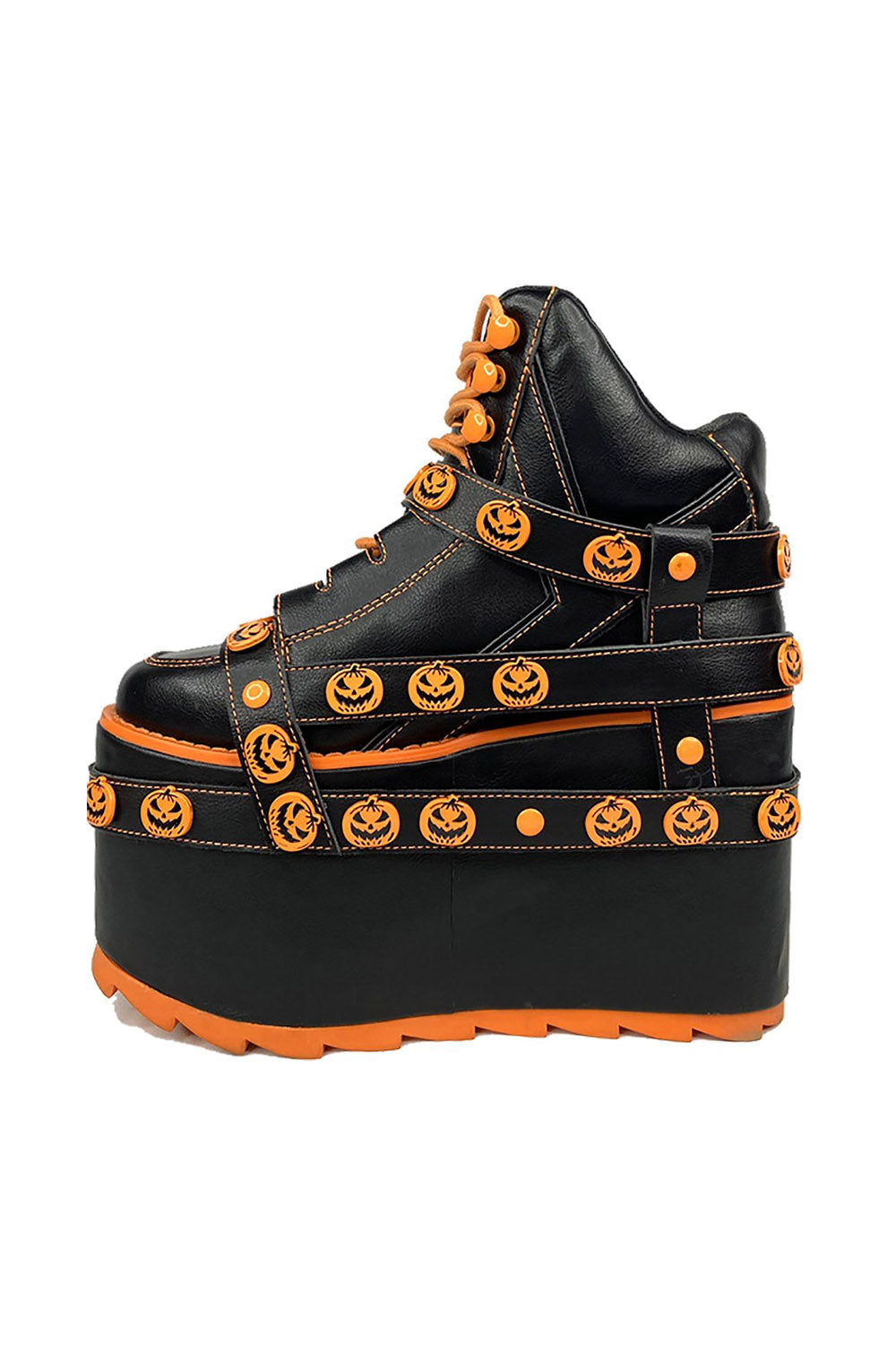 Qozmo BNDG Jackolantern Platforms [BLACK/ORANGE] – VampireFreaks