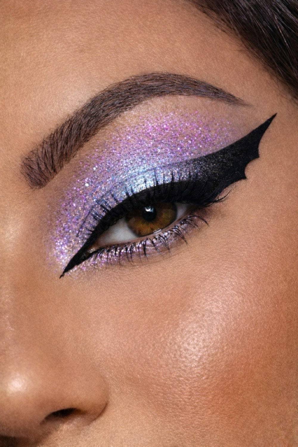 purple sparkle eye shadow 