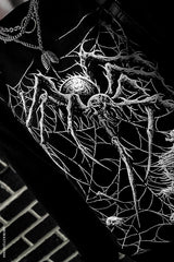 spooky black window spider sweatshirt