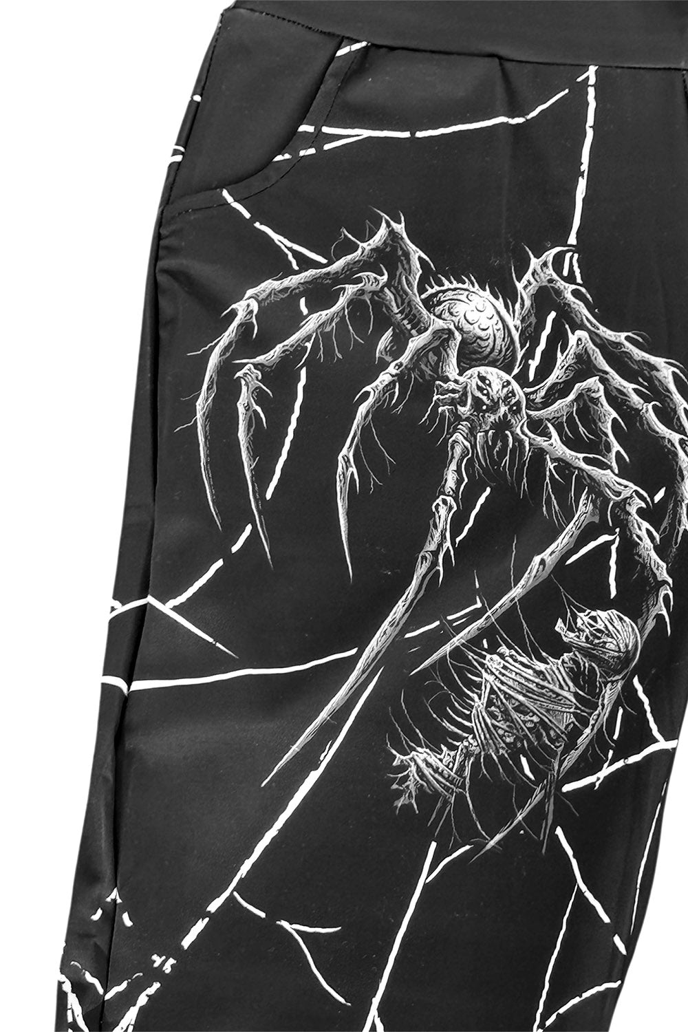 gothic spiderweb leggings with pockets 