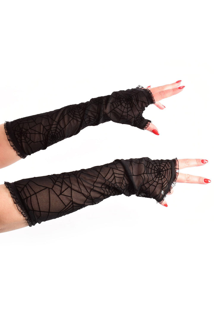 womens rockabilly gothic gloves