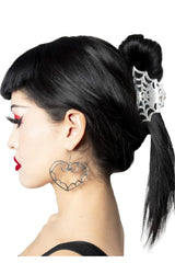 Spiderweb Hair Claw Clip [SILVER]