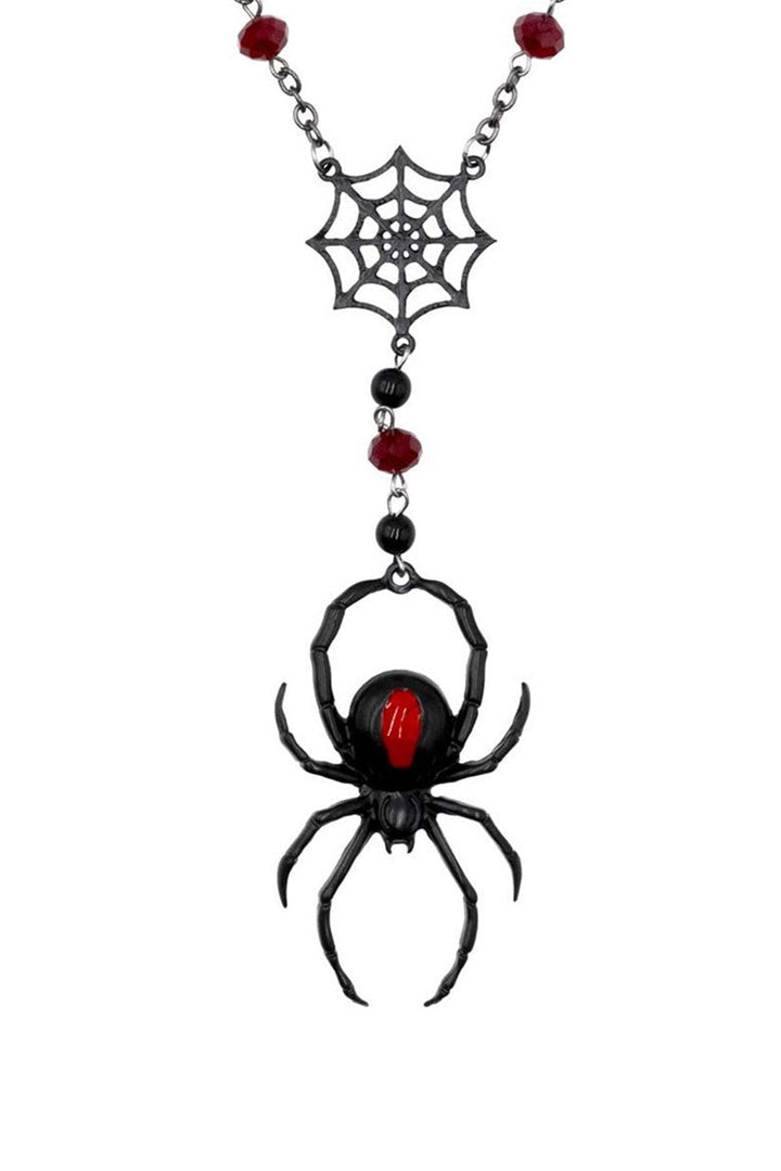 black widow spider pendant necklace