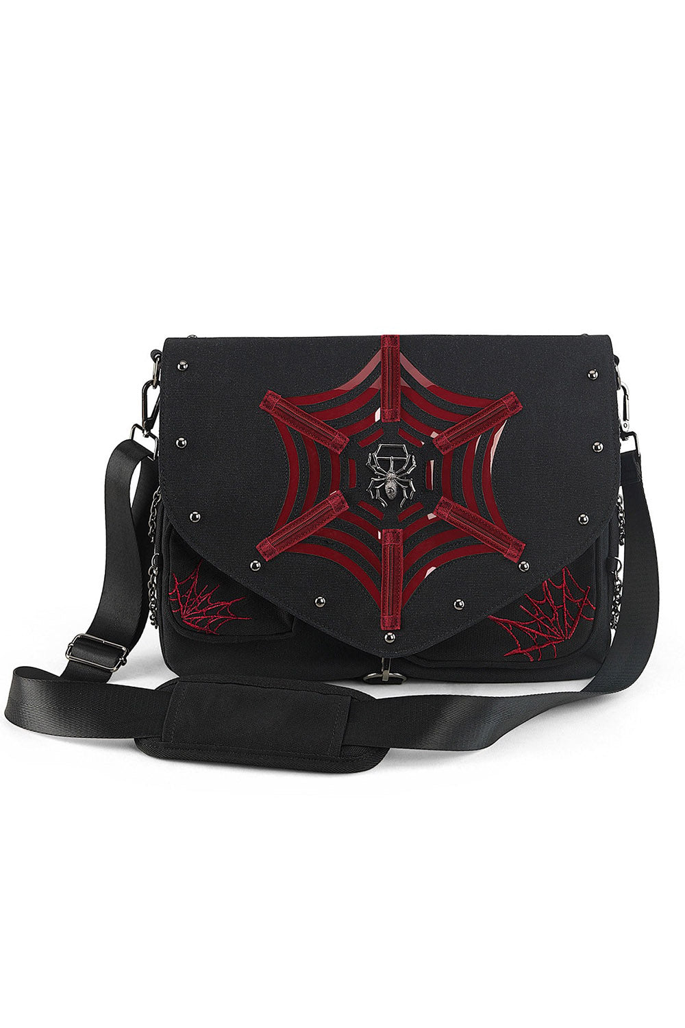 spider messenger bag