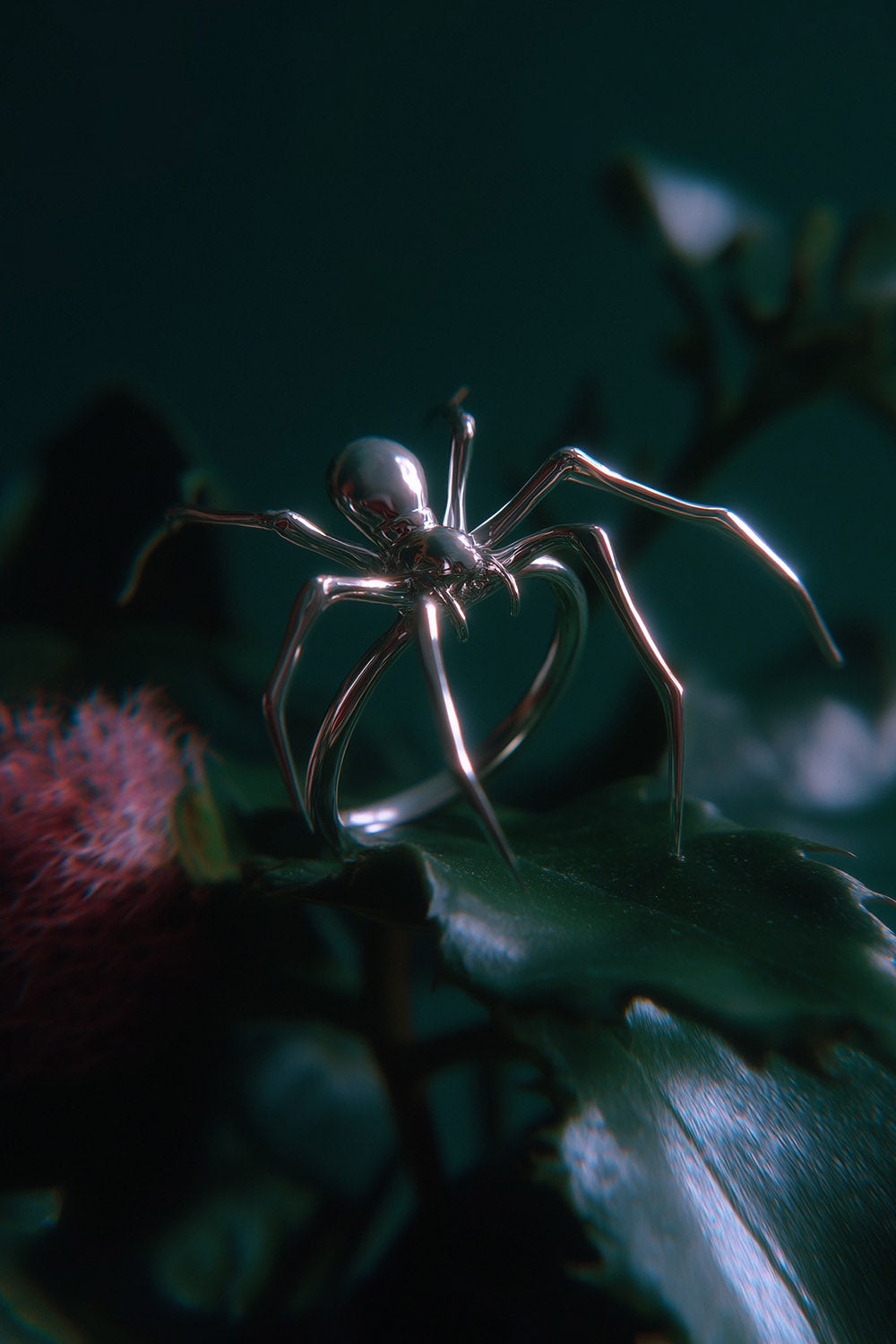 silver spider ring