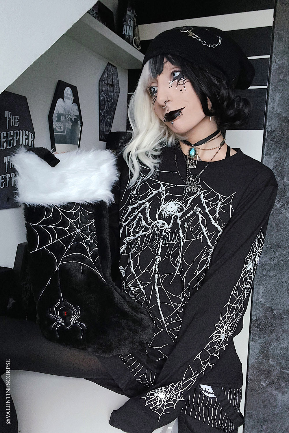 Halloween Costume Black Spider Goth Widow Creepy Death Shirt Halloween Costume Black Spider Goth Widow Creepy Death Shirt