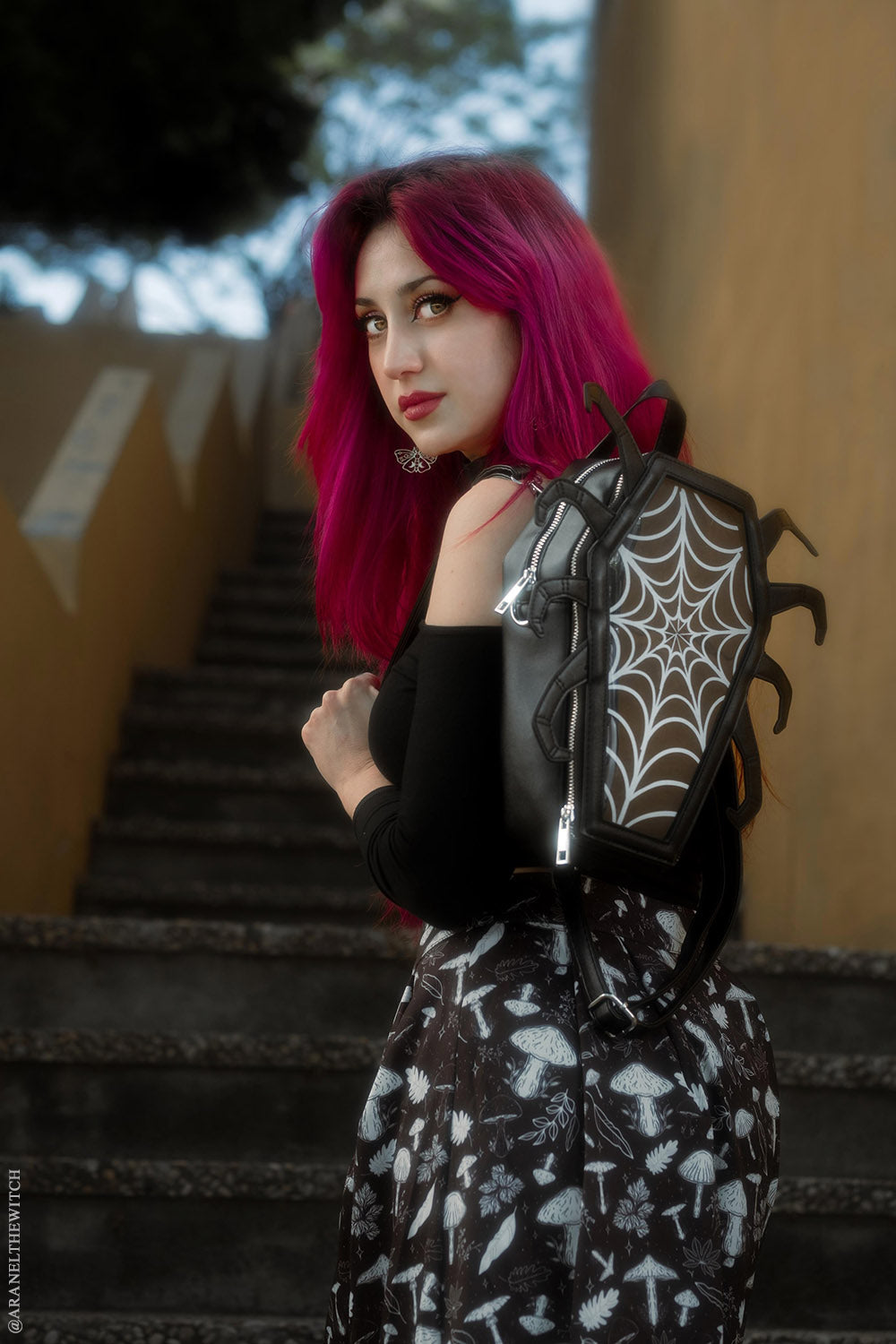 Purple Spiderweb Coffin deals Backpack