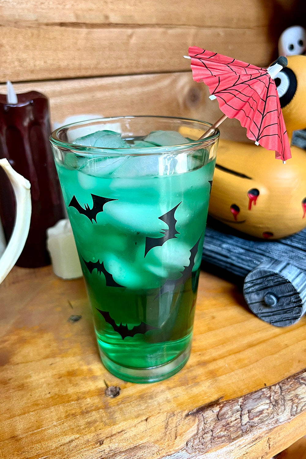 Spooky Cocktail Umbrellas [ORANGE SPIDERS]