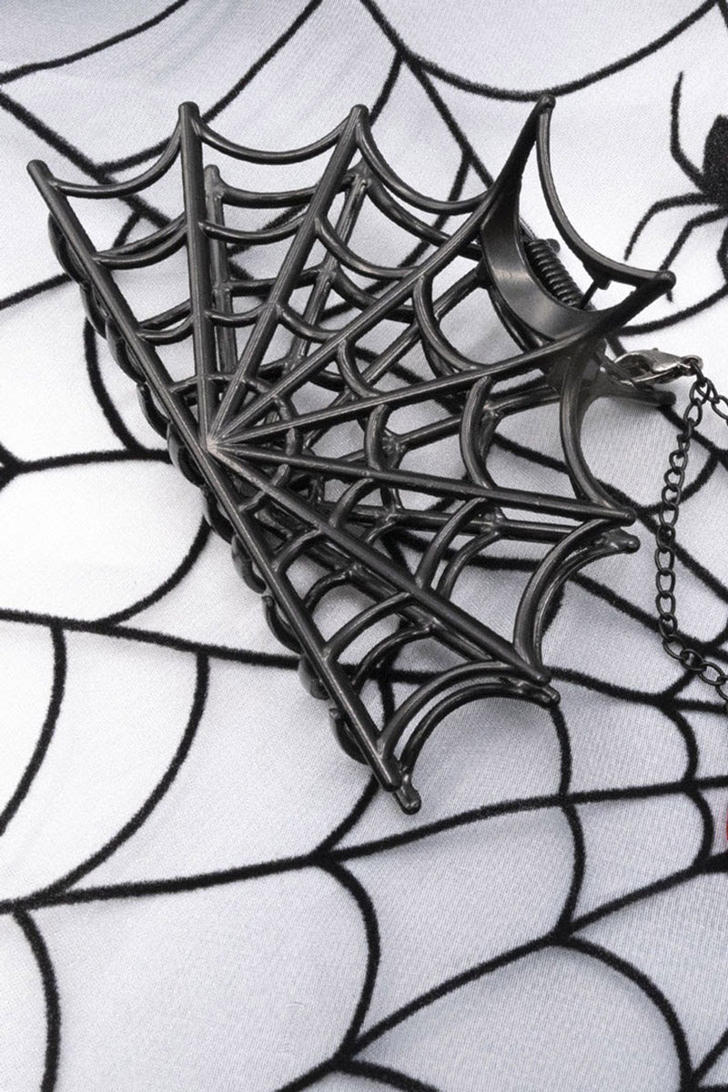 creepy cute web hair clip