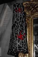 knitted spiderweb scarf