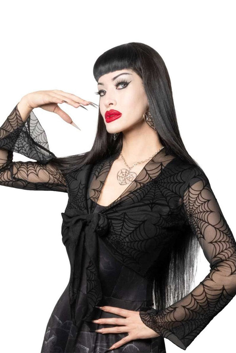 Spiderweb Mesh Tie Top
