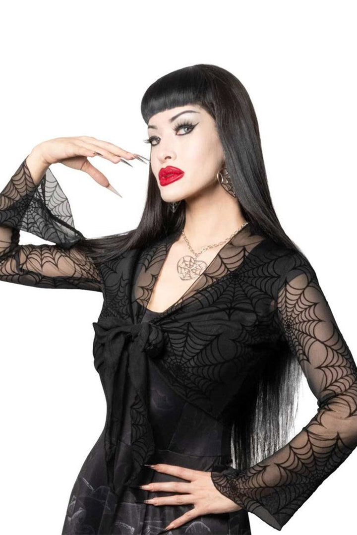Spiderweb Mesh Tie Top