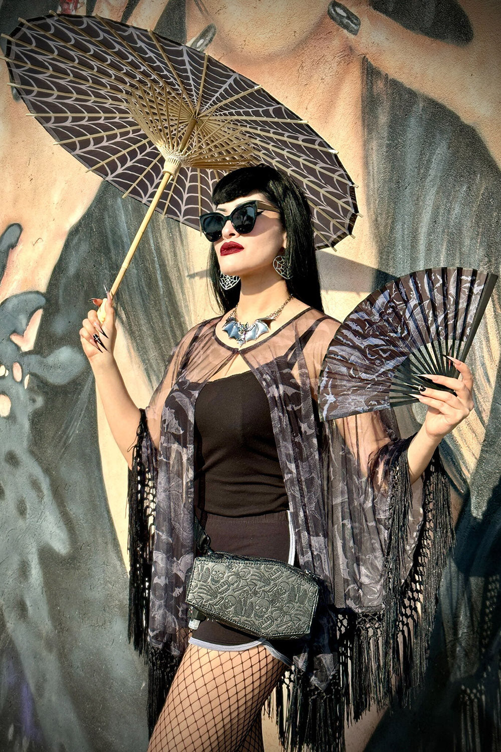 Realistic Bats Fabric Fan