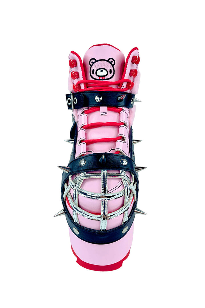 gloomy bear pastel goth pink boots for women