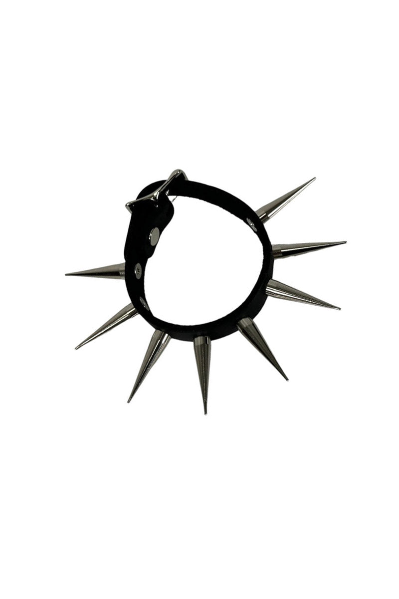 mens black punk spike bracelet