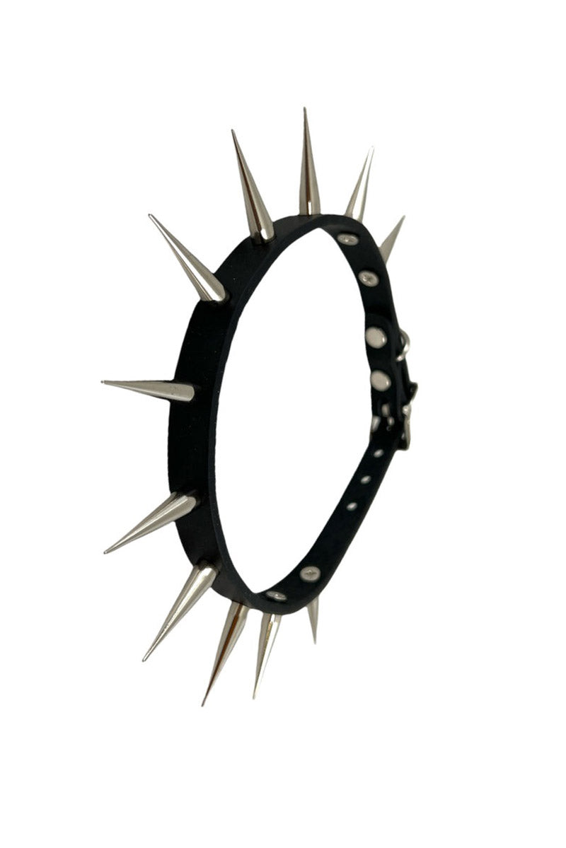 grunge goth spiked choker necklace