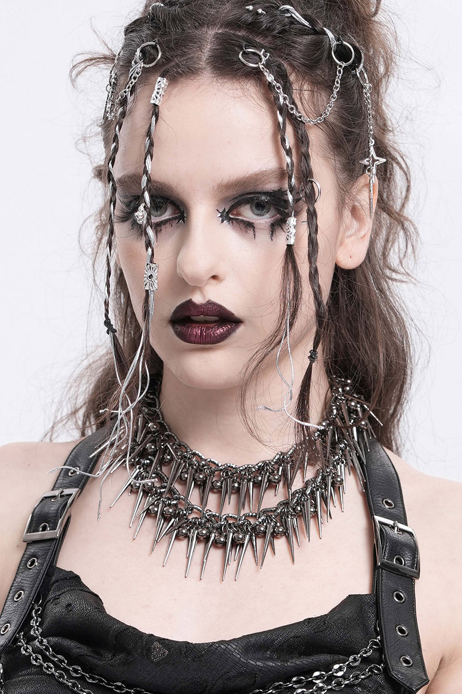 layered spiked necklace