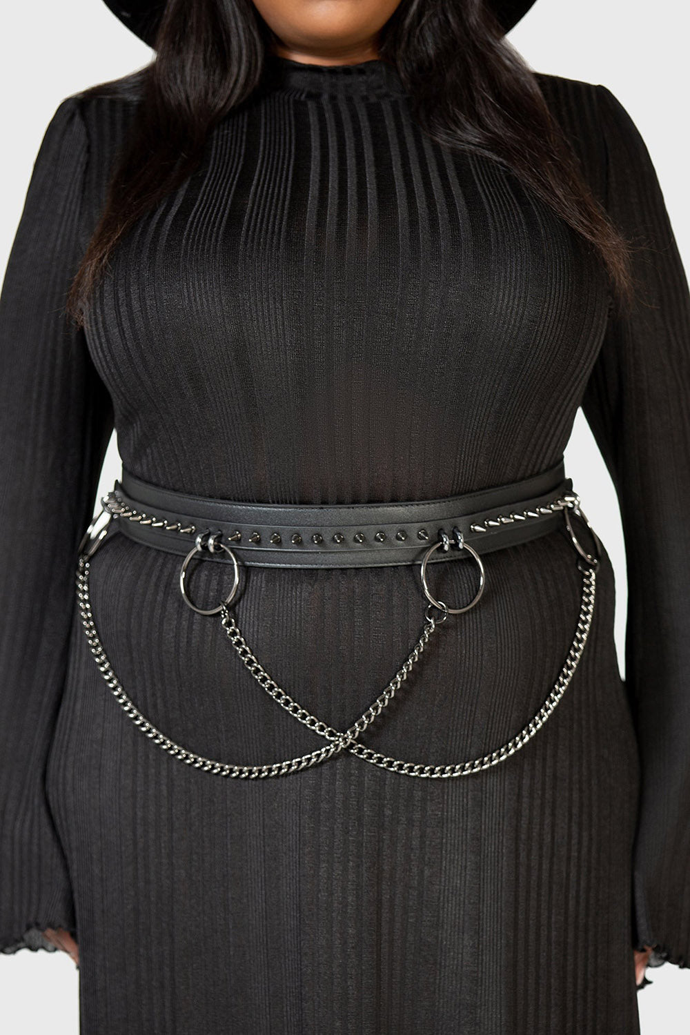 draped chain gothic belt by killstar