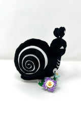 halloween dia de los muertos spooky snail plush keychain