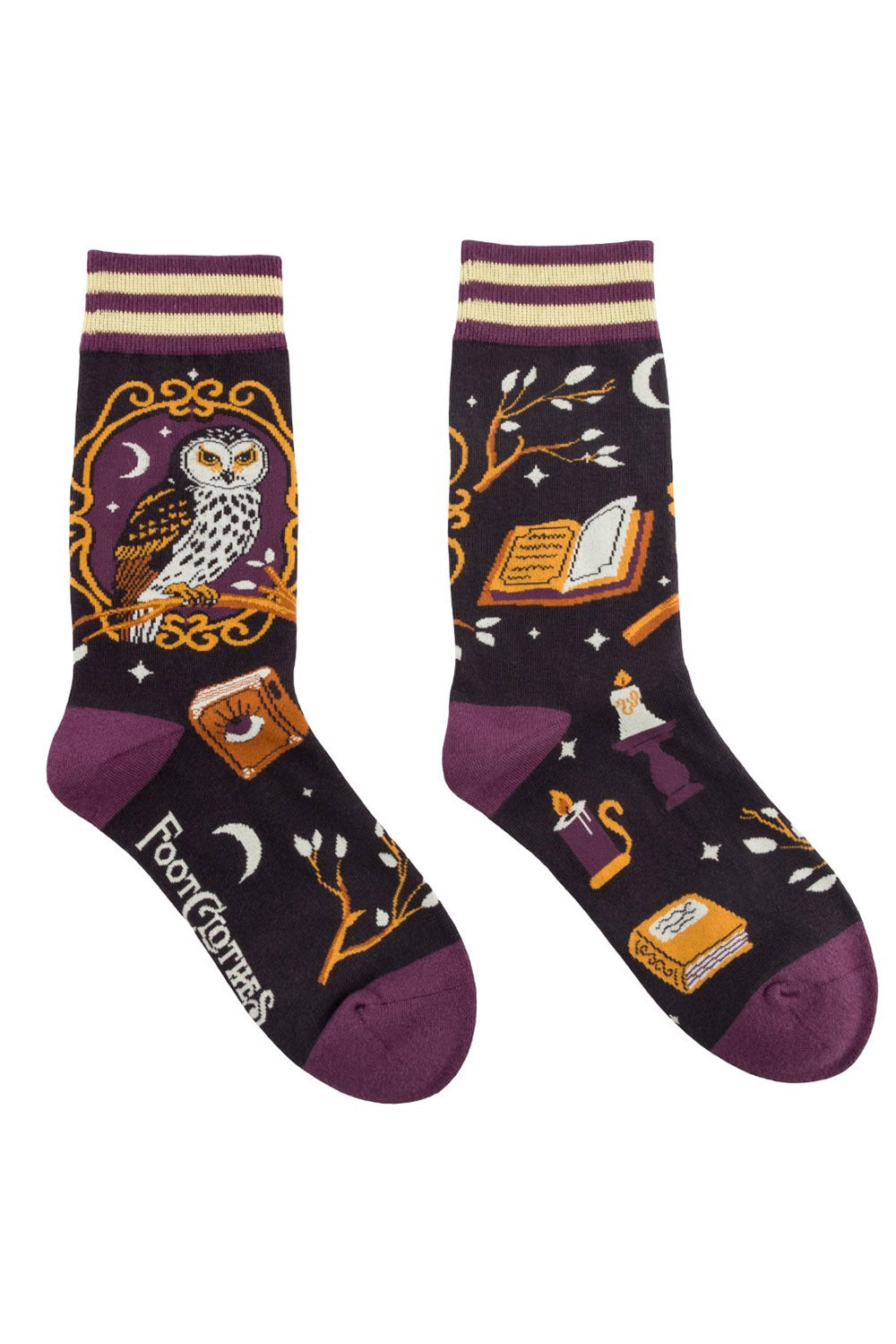 spooky owl socks