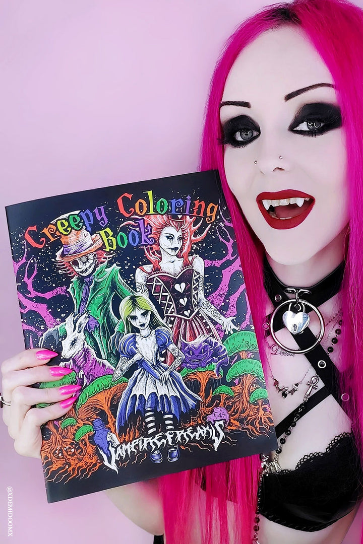 dark kawaii coloring book for adults