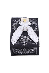 beautiful resin white owl jewelry box 