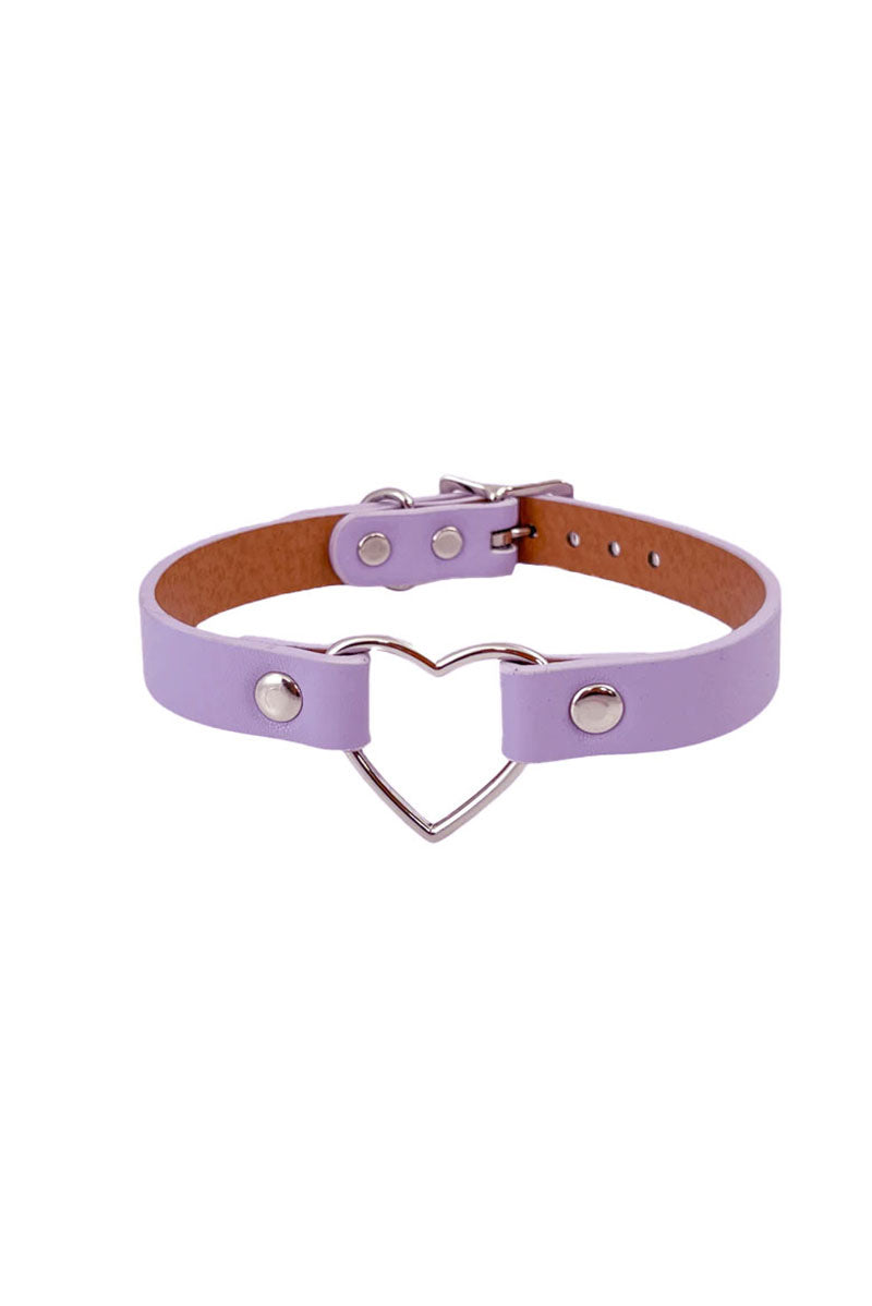 Violet Violence Heart O Ring Choker [PASTEL PURPLE] – VampireFreaks - Main Image