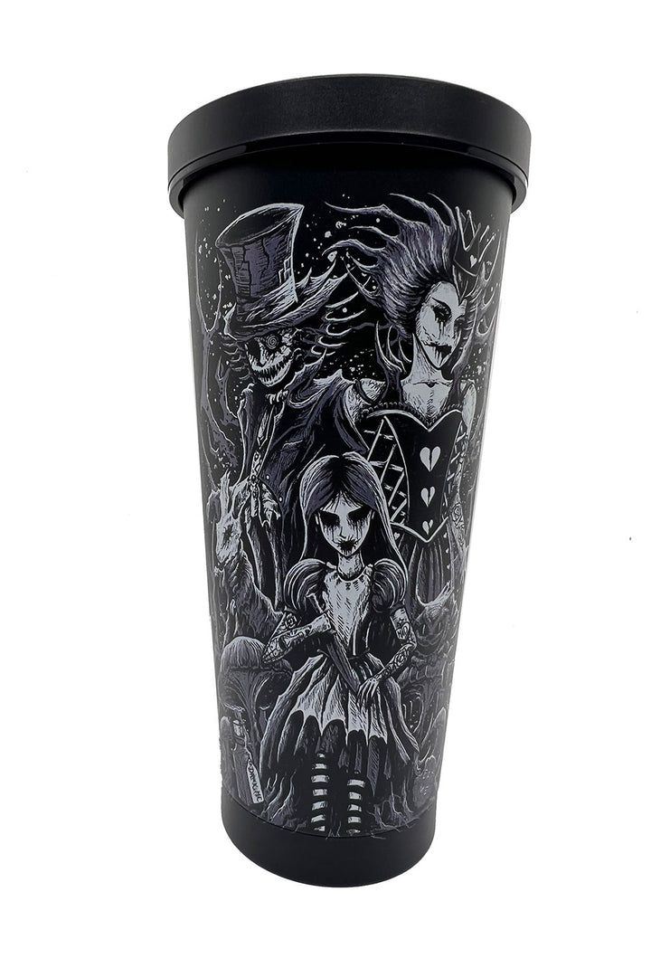goth alice travel cup for iced drinks