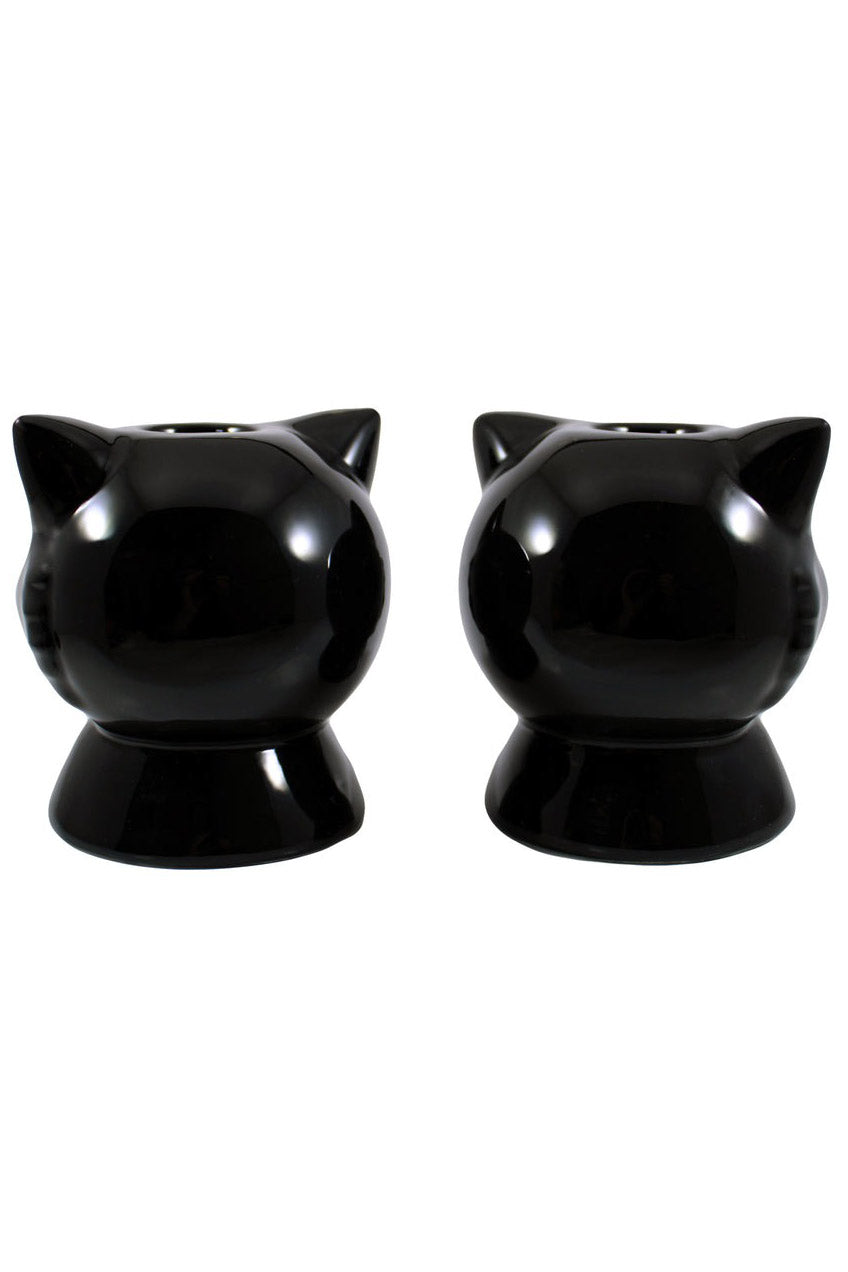 halloween cat candle holders