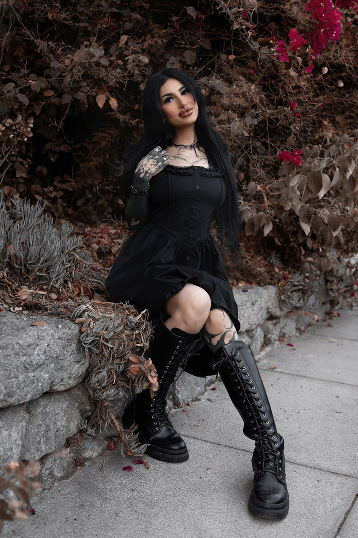 spooky black dress
