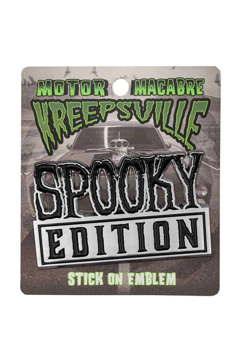 spooky horror car automobile stick on emblem motor macabre