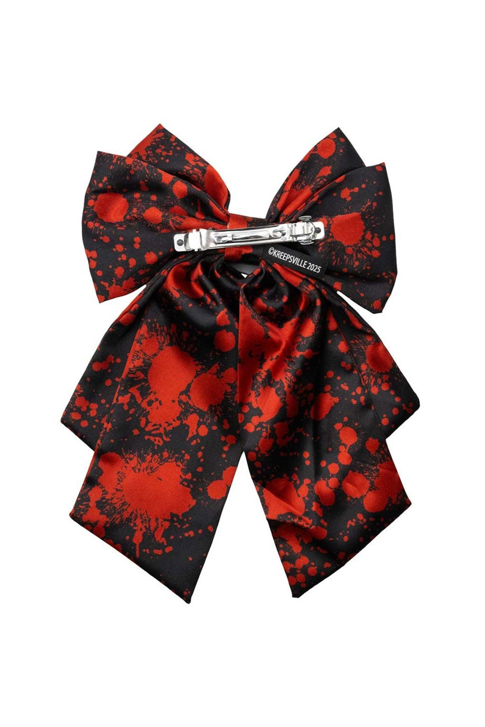 scary hair bow with barrette 