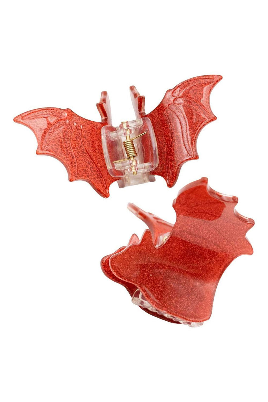 glitter bat-shaped hair claw clips