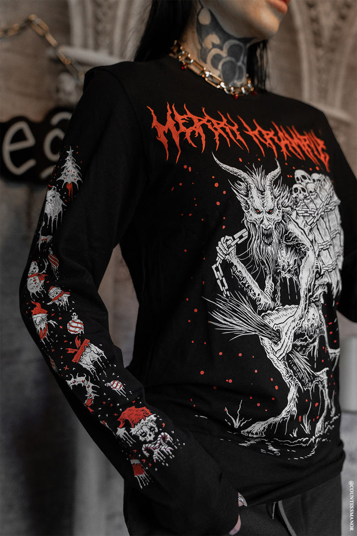 gothic christmas shirt with pattern sleeves