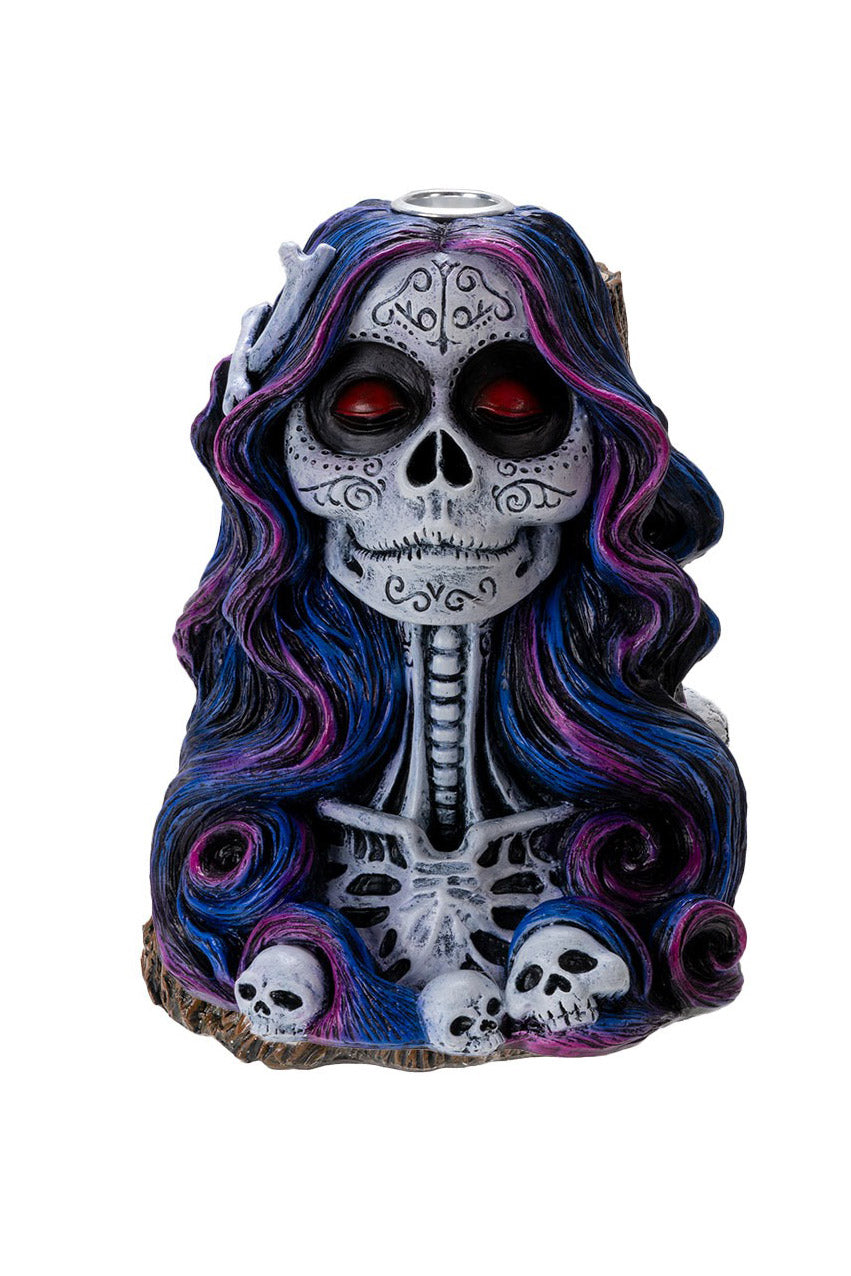 resin skeleton incense burner 