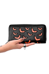 spooky halloween vegan leather womens wallet