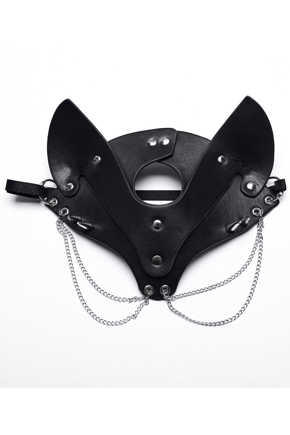 goth 3d kitty ear leather face mask