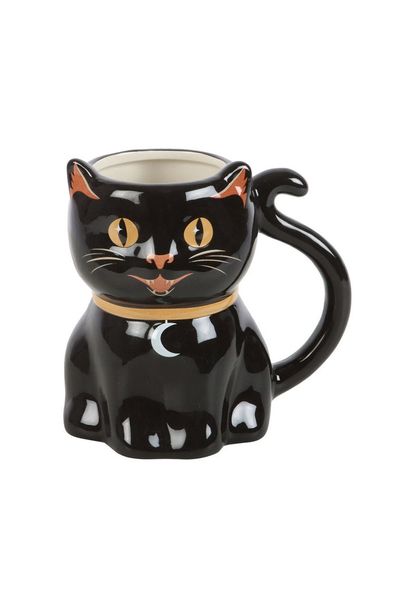 Spooky Black Cat Shaped Halloween Mug