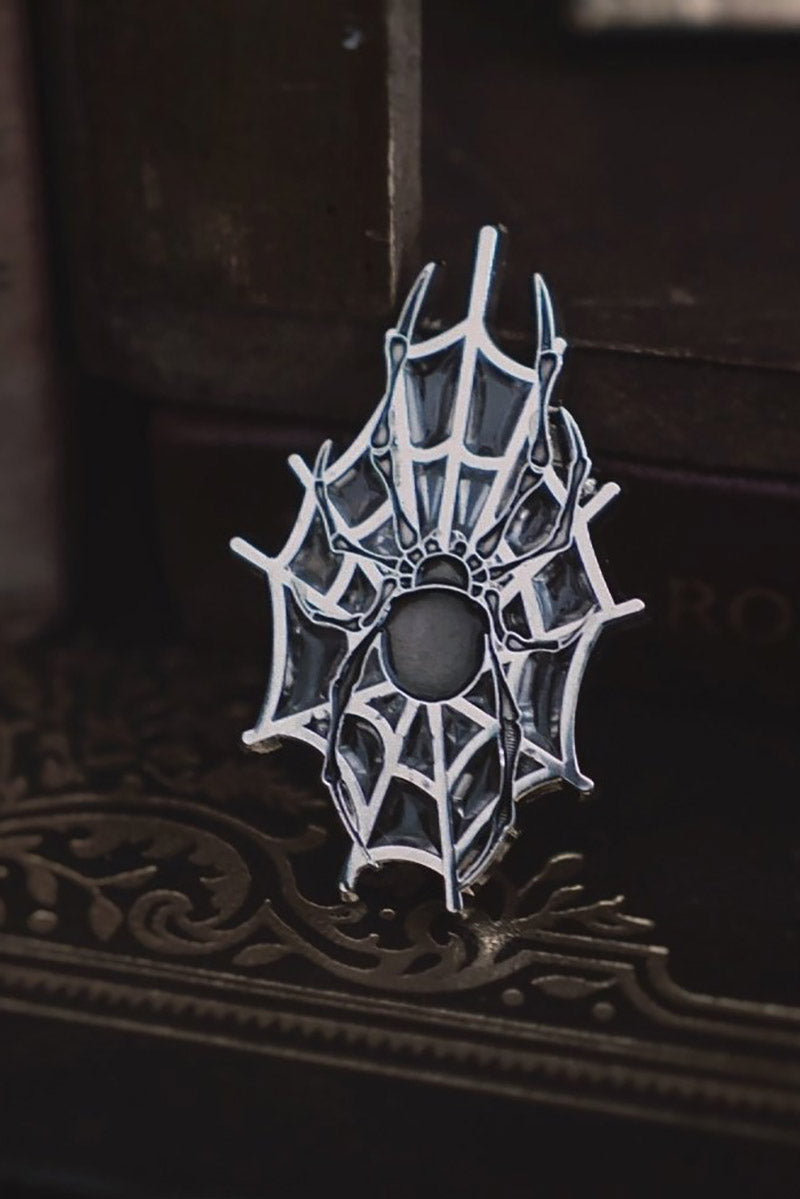 cutout enamel spider pin