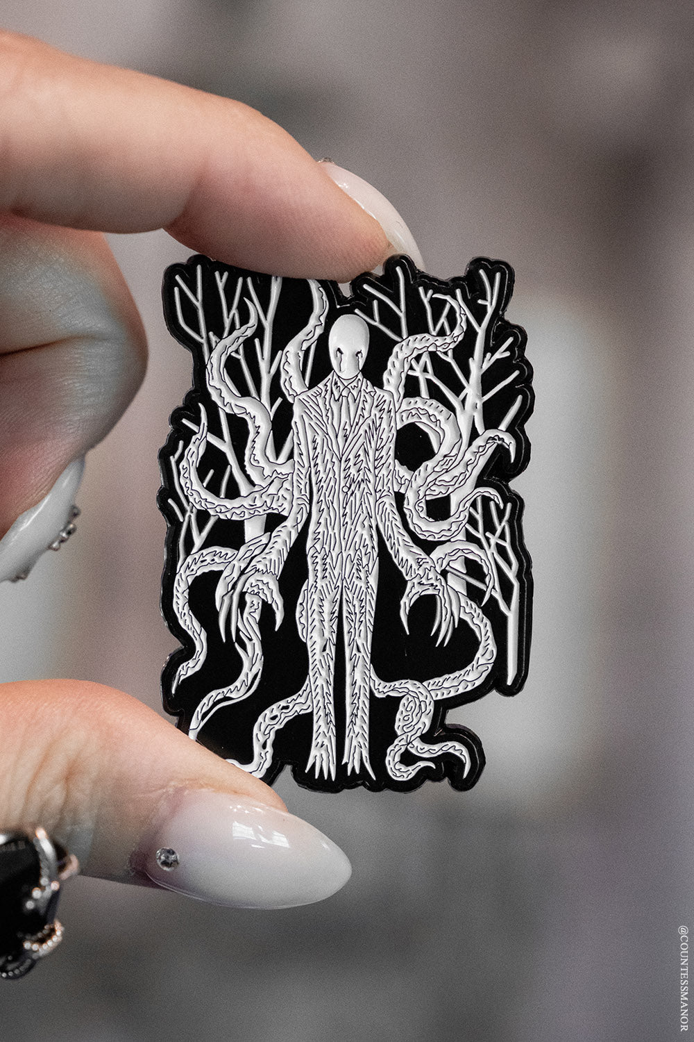 spooky horror monster enamel pin