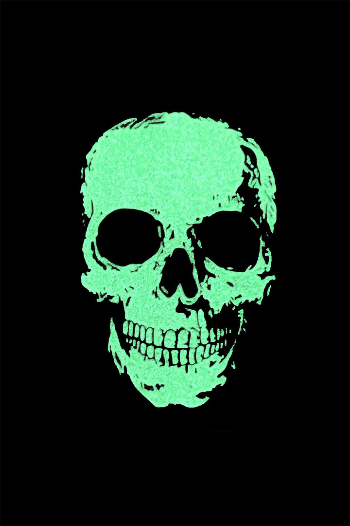 glow in the dark skull pin