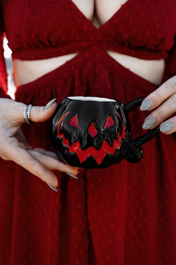 lively ghosts ceramic nightmare before christmas inspired pumpkin mug