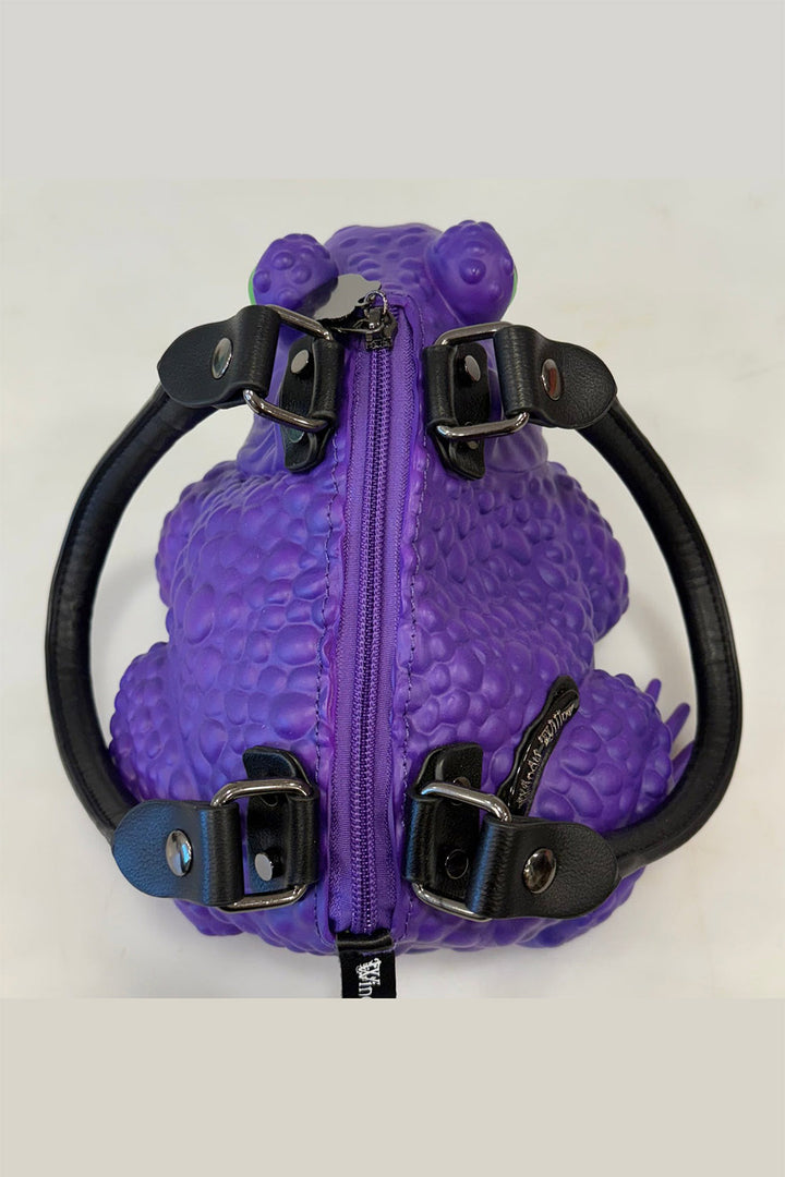 purple creepy cute kawaii toad purse