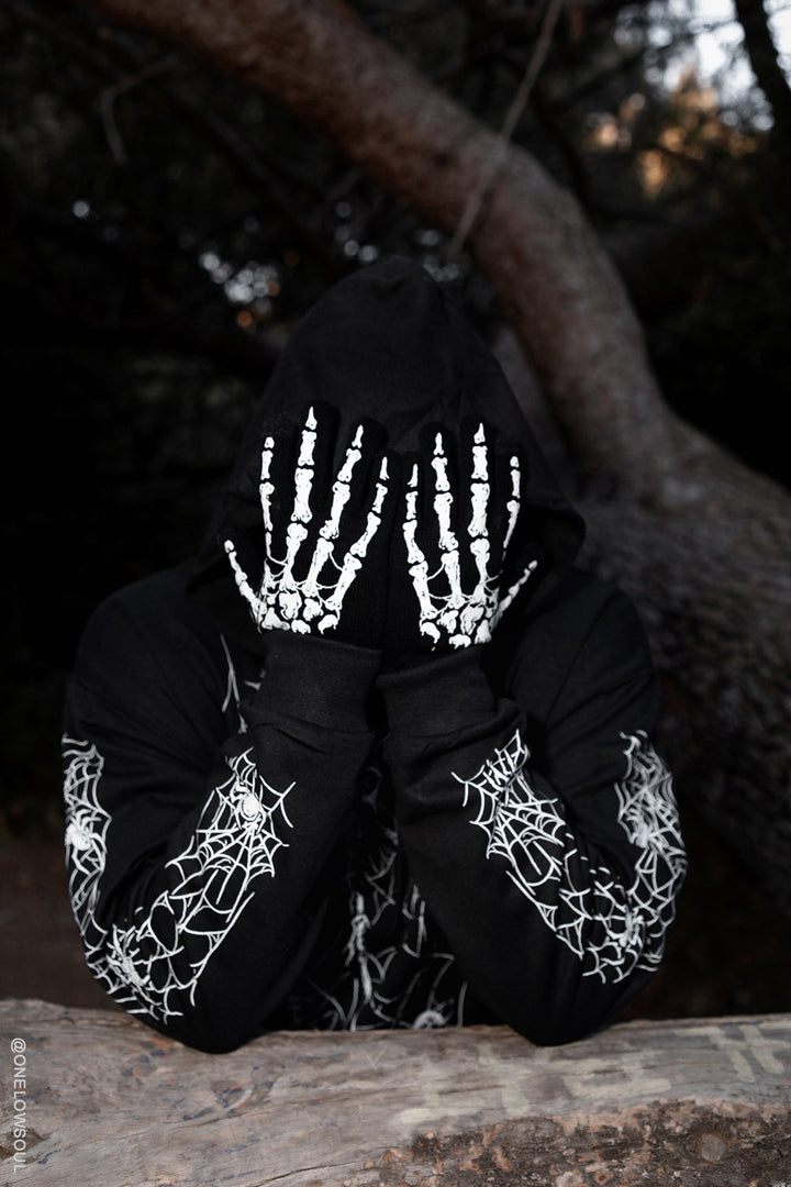 winter goth gloves