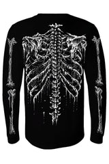 VampireFreaks spooky skeleton long sleeve mens shirt