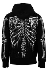 creepy skeleton hoodie with torso and arm bones from VampireFreaks
