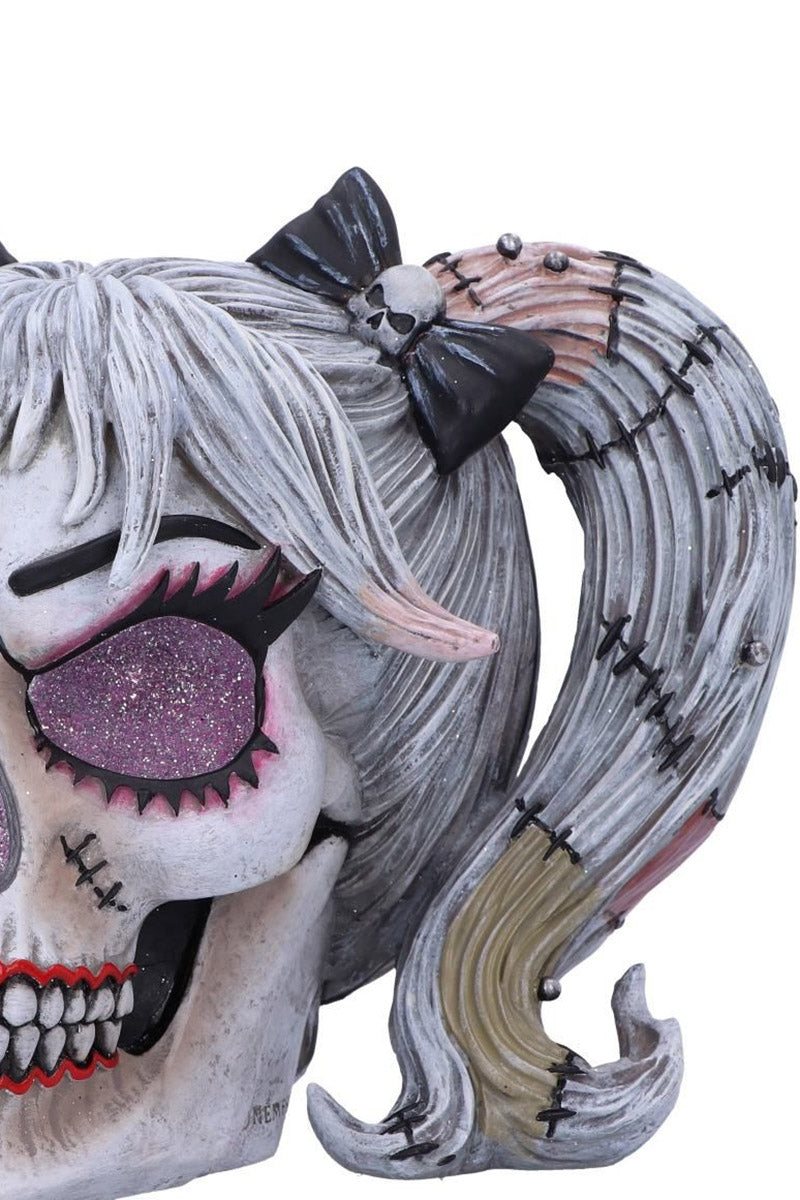 kawaii goth skull statue